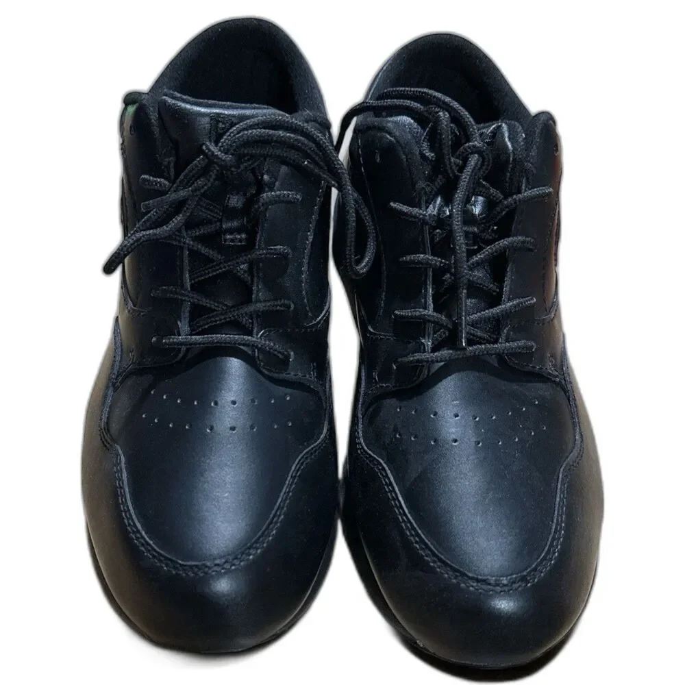 Propet LifeWalker II Mens 9M Black Leather Walking Shoes Comfort Support NIB
